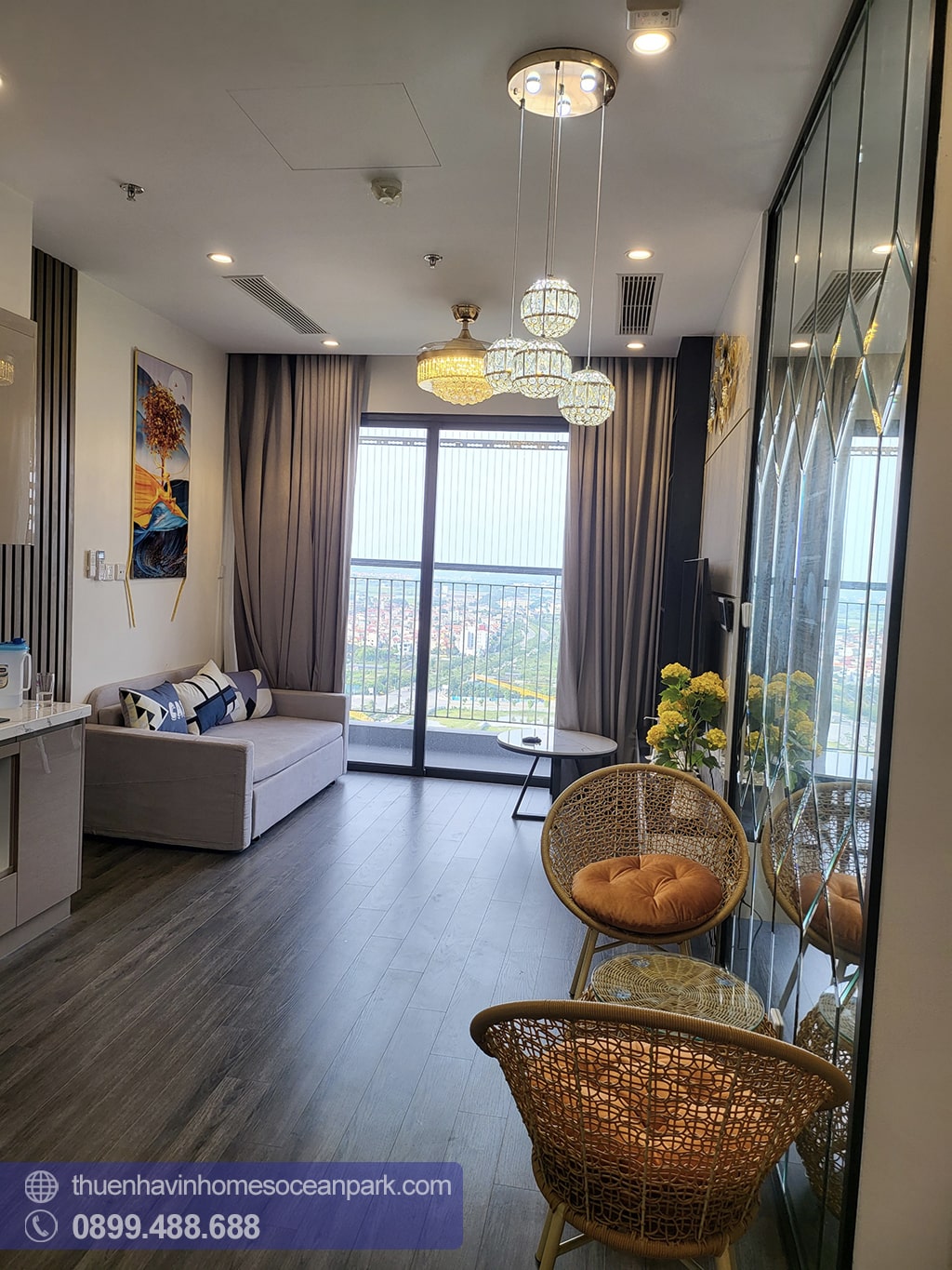 Cho thuê căn hộ ZenPark Vinhomes Ocean Park 1PN full đồ - 01 Cho thuê căn hộ ZenPark Vinhomes Ocean Park 1PN full đồ - 01