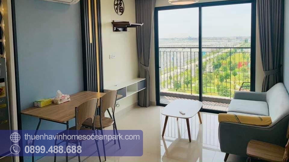 Ảnh thực tế căn hộ 1 phòng ngủ full đồ View VinUni