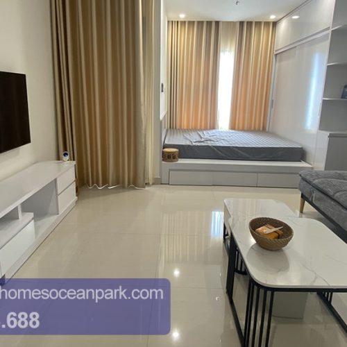 Cho thuê căn studio Ocean Park full nội thất đẹp, mới 100%