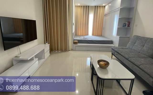 Cho thuê căn studio Ocean Park full nội thất đẹp, mới 100%