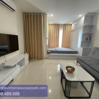 Cho thuê căn studio Ocean Park full nội thất mới 100% -02