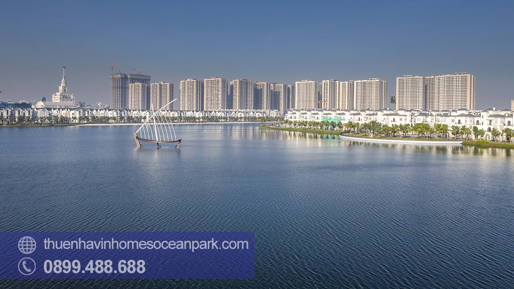 Cận cảnh hồ nước ngọt trung tâm 24.5ha tại dự án VHOP.