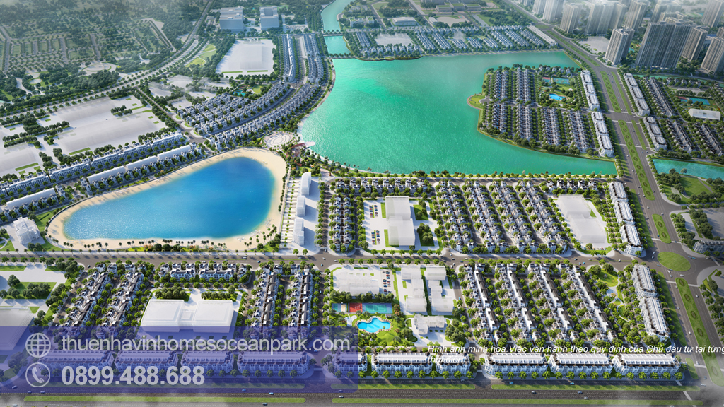 Phối cảnh tổng quan biệt thự Vinhomes Ocean Park Gia Lâm